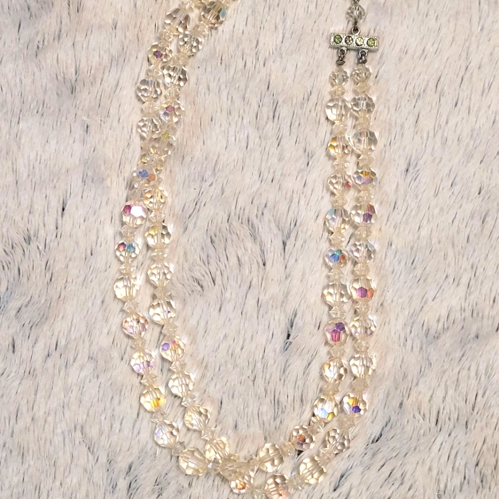 Iridescent Two Strand Necklace